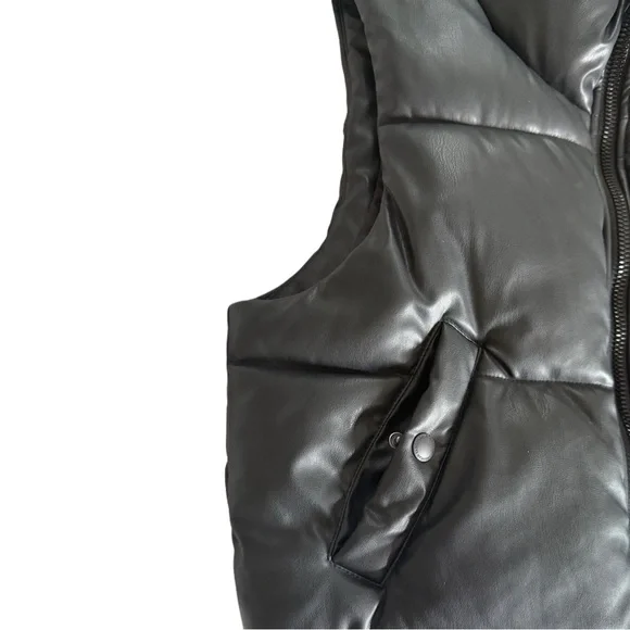 Black Puffer Vest - Picture 3 of 4